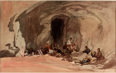 Miners, Entrance to an Iron Mine, 1845 by J.B. Brown